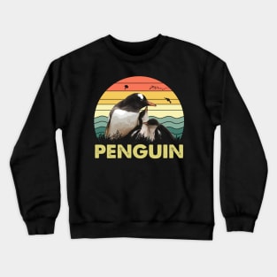 Arctic Aura Penguin Charm, Stylish Tee for Wildlife Devotees Crewneck Sweatshirt
